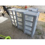 FOUR SIMILAR PLASTIC DRAWER STORAGE UNIT