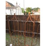 PAIR OF MEDIUM BALL TOP GARDEN OBELISKS