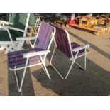 TWO FOLDING GARDEN CHAIRS