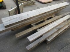 QTY OF VARIOUS HEAVY TIMBERS 2X6 TOGETHER WITH OTHER TIMBERS