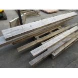 QTY OF VARIOUS HEAVY TIMBERS 2X6 TOGETHER WITH OTHER TIMBERS