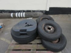 QTY VARIOUS TRAILER WHEELS