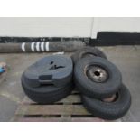 QTY VARIOUS TRAILER WHEELS