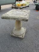 COMPOSITION BIRD BATH HEIGHT APPROX 45CM