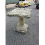 COMPOSITION BIRD BATH HEIGHT APPROX 45CM