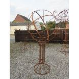 LARGE METAL GARDEN ARMILLARY