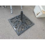 LARGE HEAVY CAST PARASOL BASE WIDTH APPROS 60CM