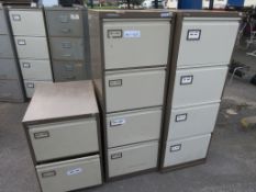 2 X FOUR DRAWER AND 2 X TWO DRAWER METAL FILING CABINETS