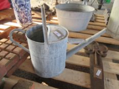 GALVANISED WATERING CAN