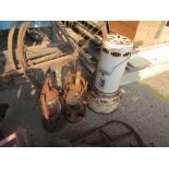 PARAFFIN STOVE AND TWO PARAFFIN LANTERNS