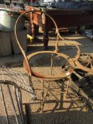 UNUSUAL METAL CHAIR FRAME HEIGHT APPROX 89CM