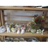 GROUP OF COLEPORT WARES MINIATURE FLOWER BASKETS ETC