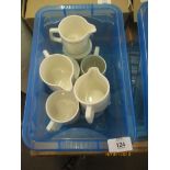 BOX QTY OF ASSORTED CREAM AND MILK JUGS INCLUDING PORTMERION