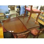 REPRODUCTION OVAL DINING TABLE AND SET OF 6 BAR BACK DINING CHAIRS