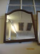 WOODEN FRAMED MIRROR WIDTH APPROX 50CM