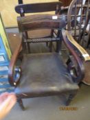 REGENCY STYLE BAR BACK CHAIR