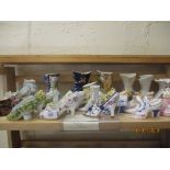 LARGE QTY OF MINIATURE CHINA SHOE ORNAMENTS