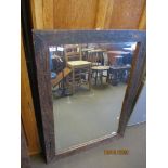 LARGE HEAVY WOODEN FRAMED MIRROR 90 X 120CM