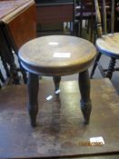 SMALL THREE LEGGED MILKING STOOL APPROX 20 CM DIAMETER