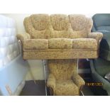 TWO PIECE UPHOLSTERED SUITE COMPRISING OF TWO SEATER SOFA AND CHAIR, SOFA APPROX 6FT