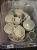 BOX QTY OF ASSORTED LEE & STREET AND OTHER CROCKERY