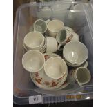 BOX QTY OF ASSORTED LEE & STREET AND OTHER CROCKERY