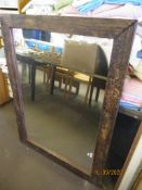 LARGE HEAVY WOODEN FRAMED MIRROR 90 X 120CM