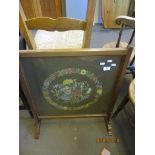 EMBROIDERED FIRE SCREEN WIDTH APPROX 60CM
