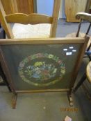 EMBROIDERED FIRE SCREEN WIDTH APPROX 60CM