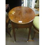 OVAL TOPPED TABLE/STORAGE UNIT LENGTH APPROX 60CM