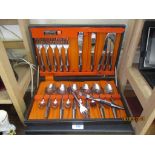 TWO VINTAGE CASED WEATHER AND HILL CONTINENTAL STAINLESS STEEL CUTLERY SET