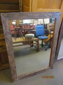 LARGE HEAVY WOODEN FRAMED MIRROR 90 X 120CM