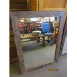 LARGE HEAVY WOODEN FRAMED MIRROR 90 X 120CM