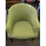 UPHOLSTERED TUB CHAIR APPROX 59CM WIDTH