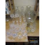 QTY OF CUT GLASS, CRYSTAL AND FURTHER OTHERS