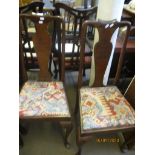 PAIR OF UPHOLSTERED DINING CHAIRS