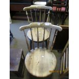 PAIR OF STICK BACK KITCHEN CHAIRS