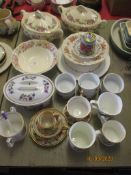 QTY VARIOUS HOUSEHOLD CERAMICS INCLUDING FLORAL DECORATED MEAKIN SUNSHINE TUREENS ETC