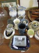 QTY VARIOUS CERAMICS INCLUDING BLUE AND WHITE JUGS ETC