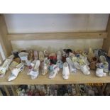 LARGE QTY OF MINIATURE CHINA SHOE ORNAMENTS