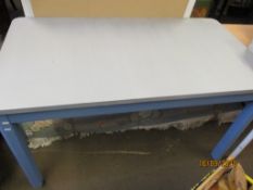 PAINTED DINING TABLE LENGTH APPROX 140CM