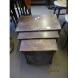 SMALL NEST OF THREE TABLES WIDTH APPROX 51CM