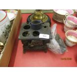 MINIATURE STOVE AND COKING POTS ETC