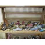 LARGE QTY OF MINIATURE CHINA SHOE ORNAMENTS