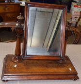 19th century mahogany swing mirror, 59cm wide