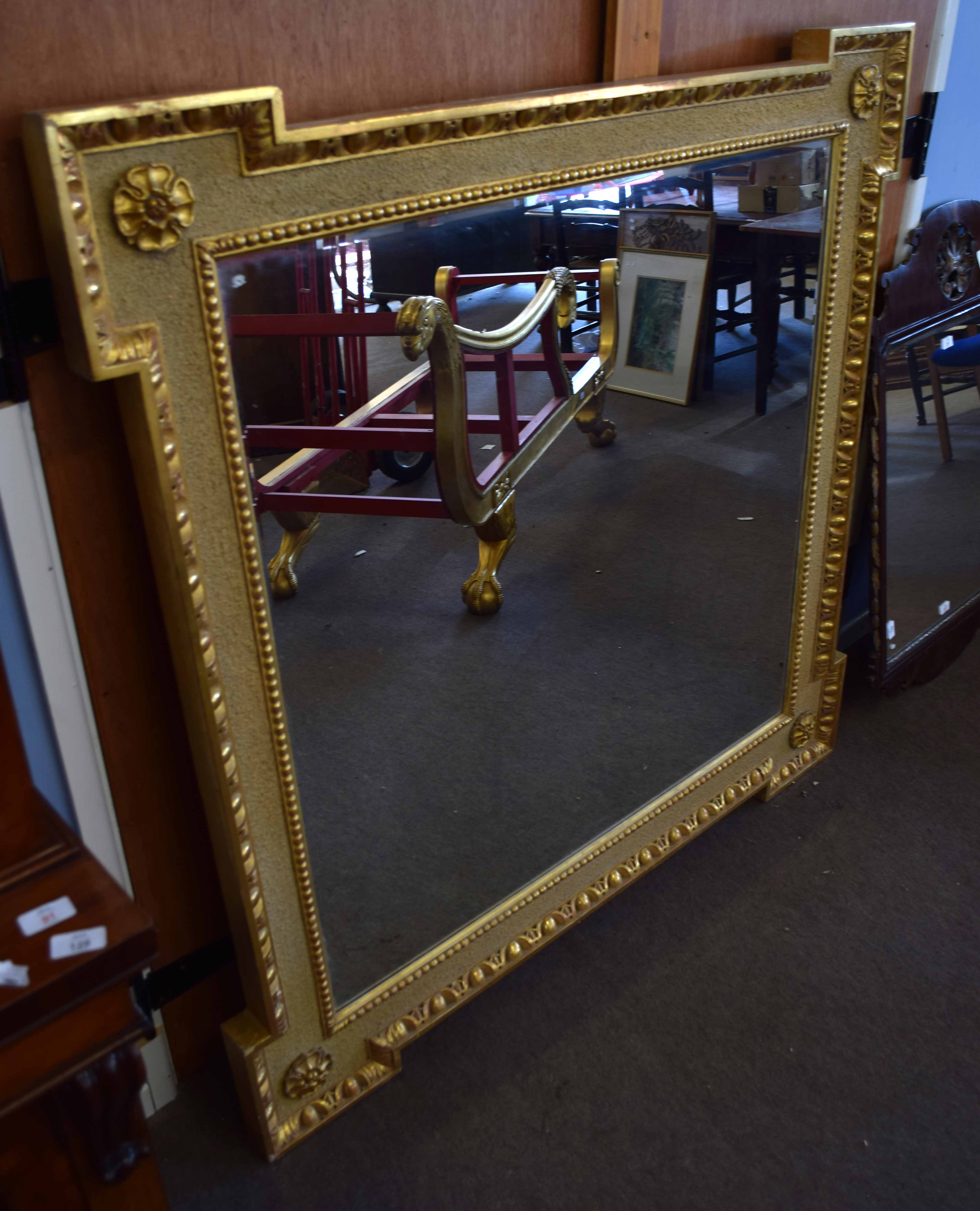 Reproduction gilded large wall mirror 1.39m wide