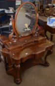 Victorian mahogany Duchess type dressing table, 1.19m wide