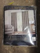 Bockman Eyelet Room Darkening Curtains, Panel Size: 168 W x 183 D cm, Colour: Graphite, RRP £58.99