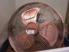 Metal High-Velocity Cold Air Circulator Box Fan, Colour/Finish: Copper Metal, Size: 46cm H x 46cm