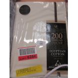 200 Thread Count 100% Cotton Fitted Sheet, Size: Double (4'6), Colour: Cream, RRP £12.99